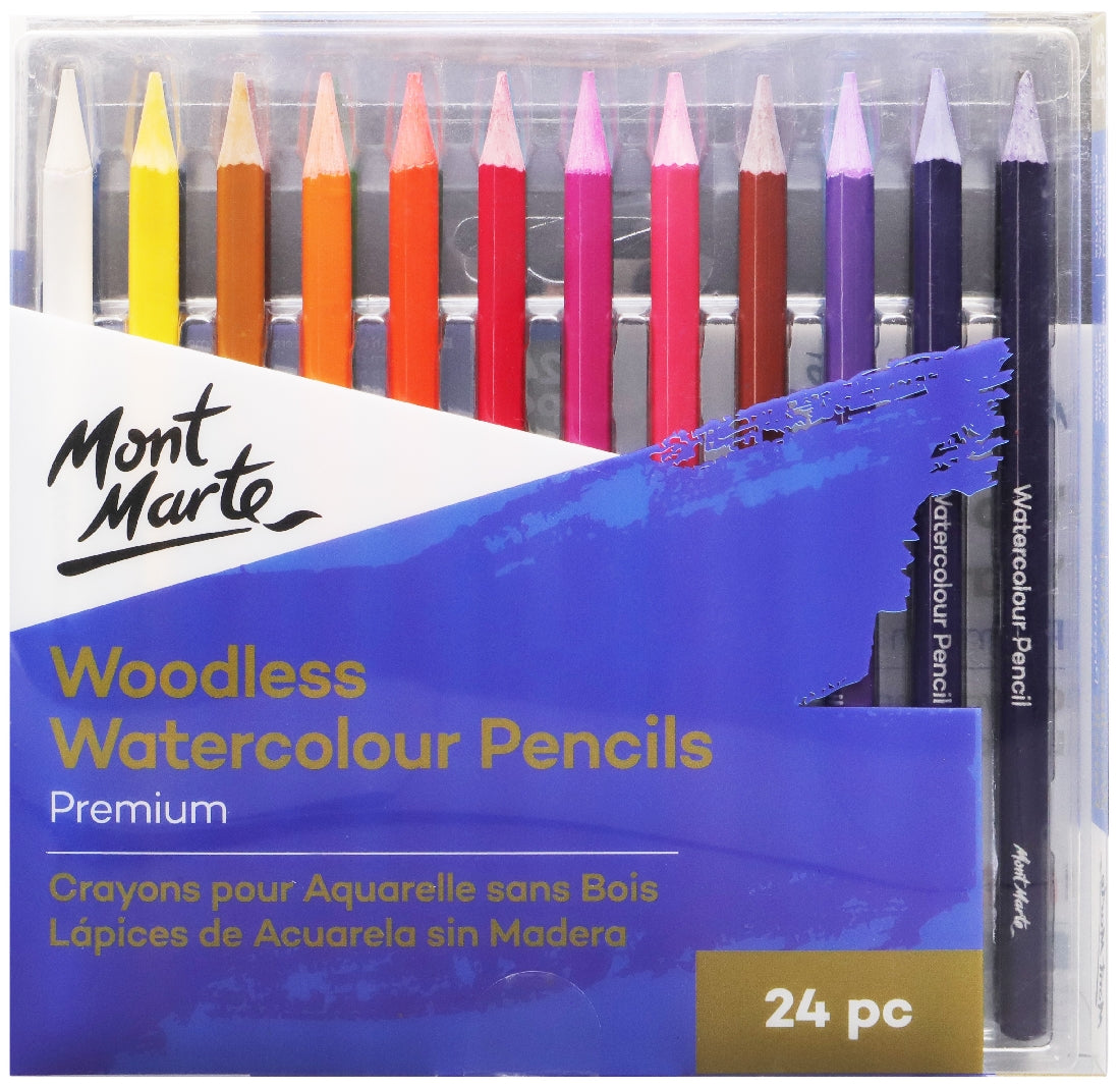 M.M. Woodless Watercolour Pencils 24pc