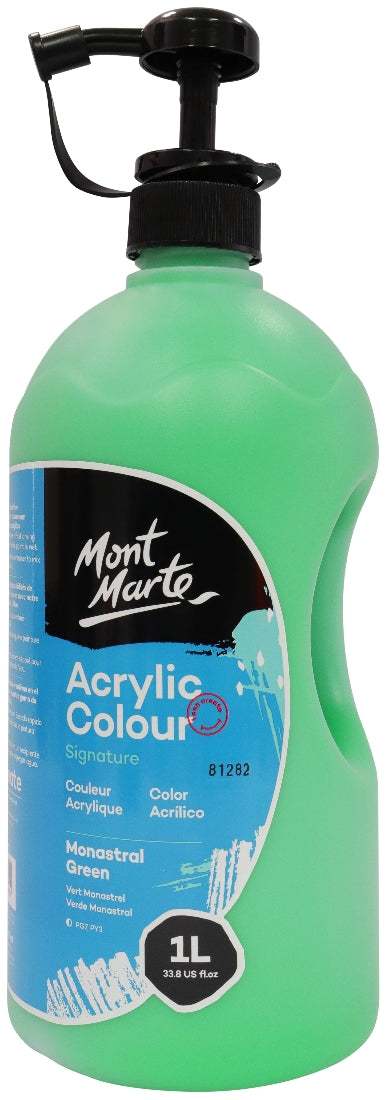 M.M. Studio Acrylic 1l Monastral Green