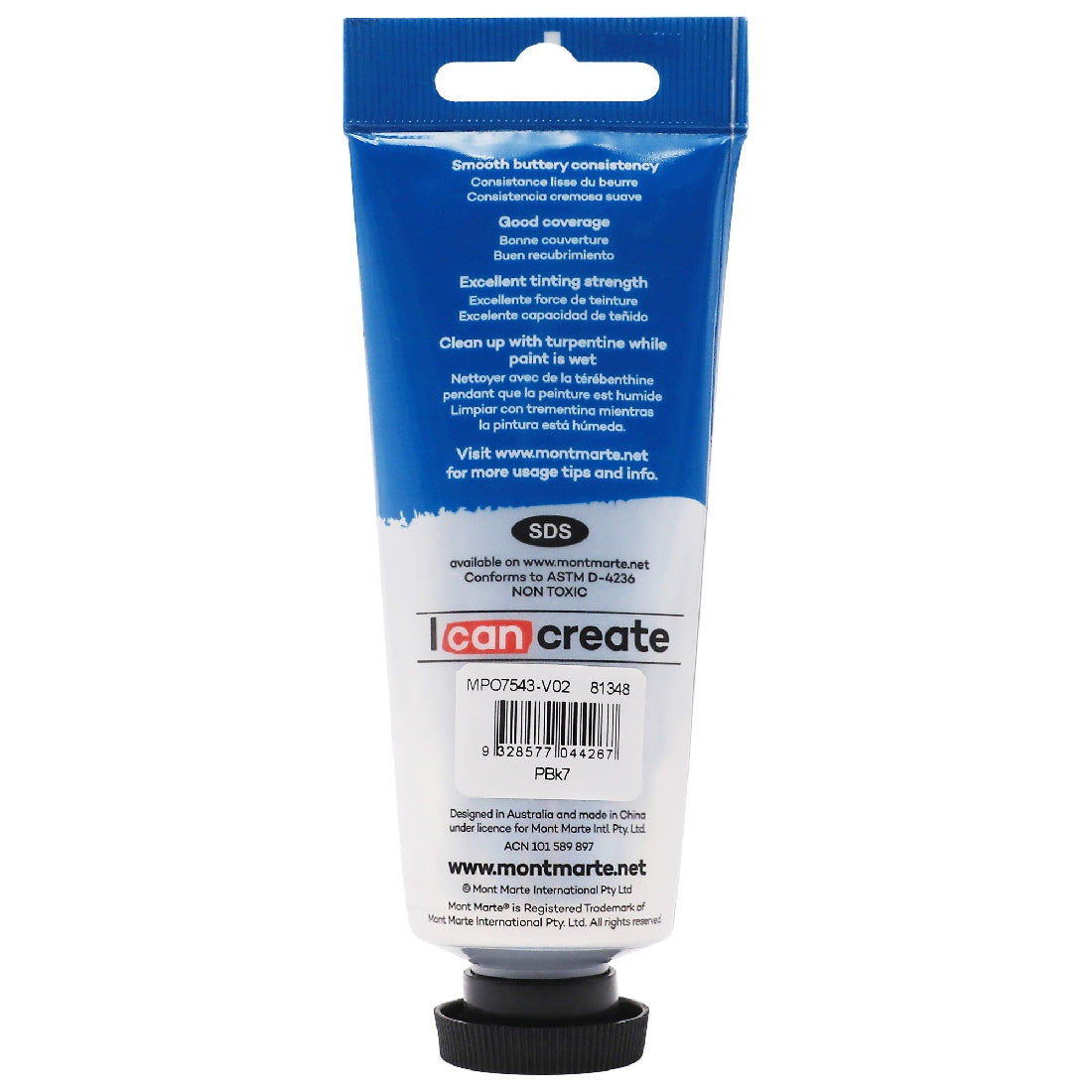 M.M. Oil Paint 75ml - Lamp Black