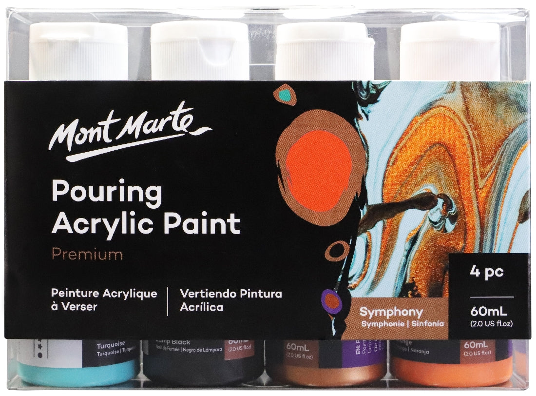 M.M. Pouring Acrylic 60ml 4pc - Symphony
