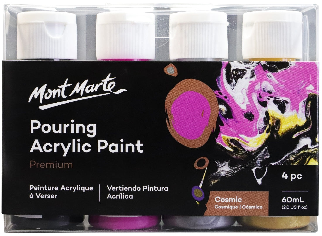 M.M. Pouring Acrylic 60ml 4pc - Cosmic