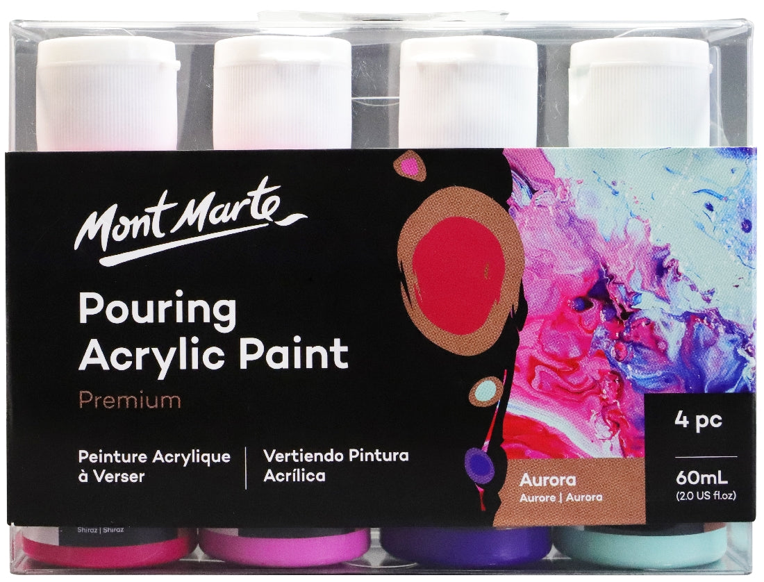 M.M. Pouring Acrylic 60ml 4pc - Aurora