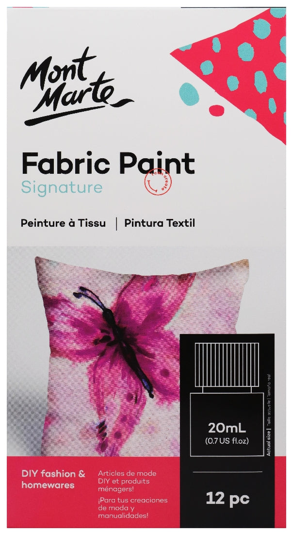 M.M. Fabric Paint Set 12pc X 20ml