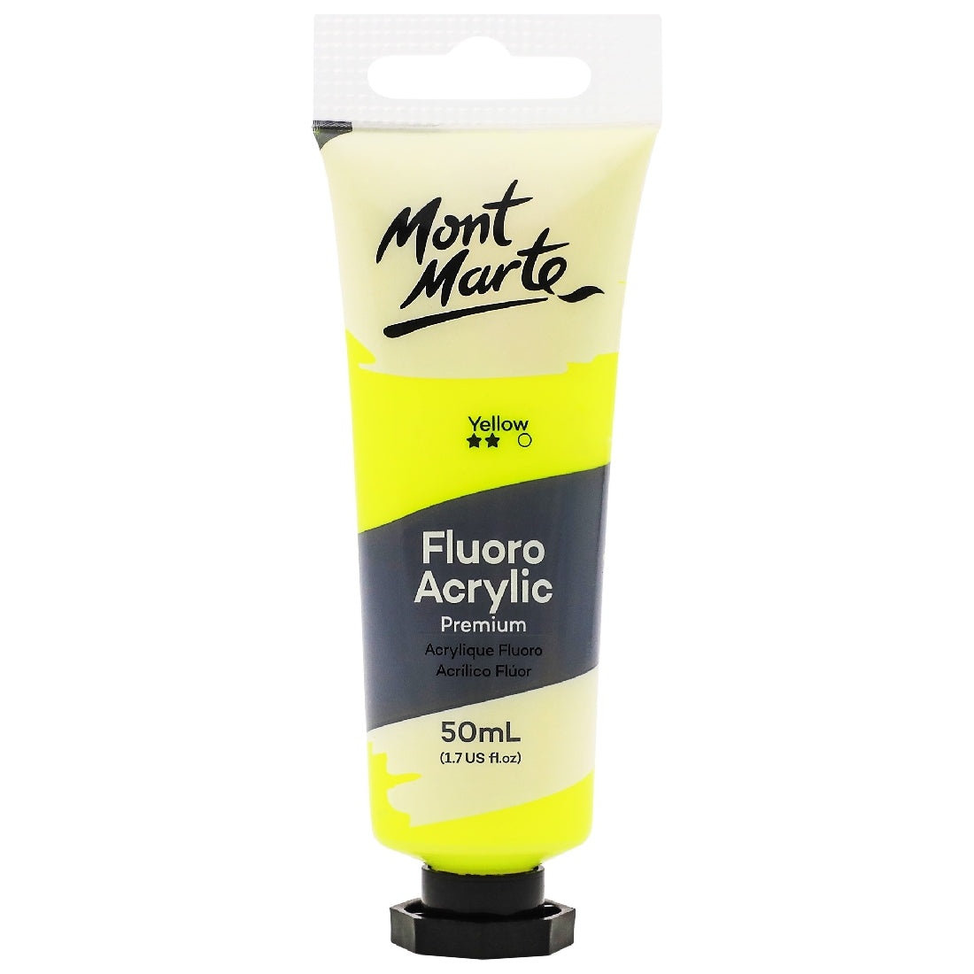 M.M. Fluoro Acrylic Paint 50ml - Yellow