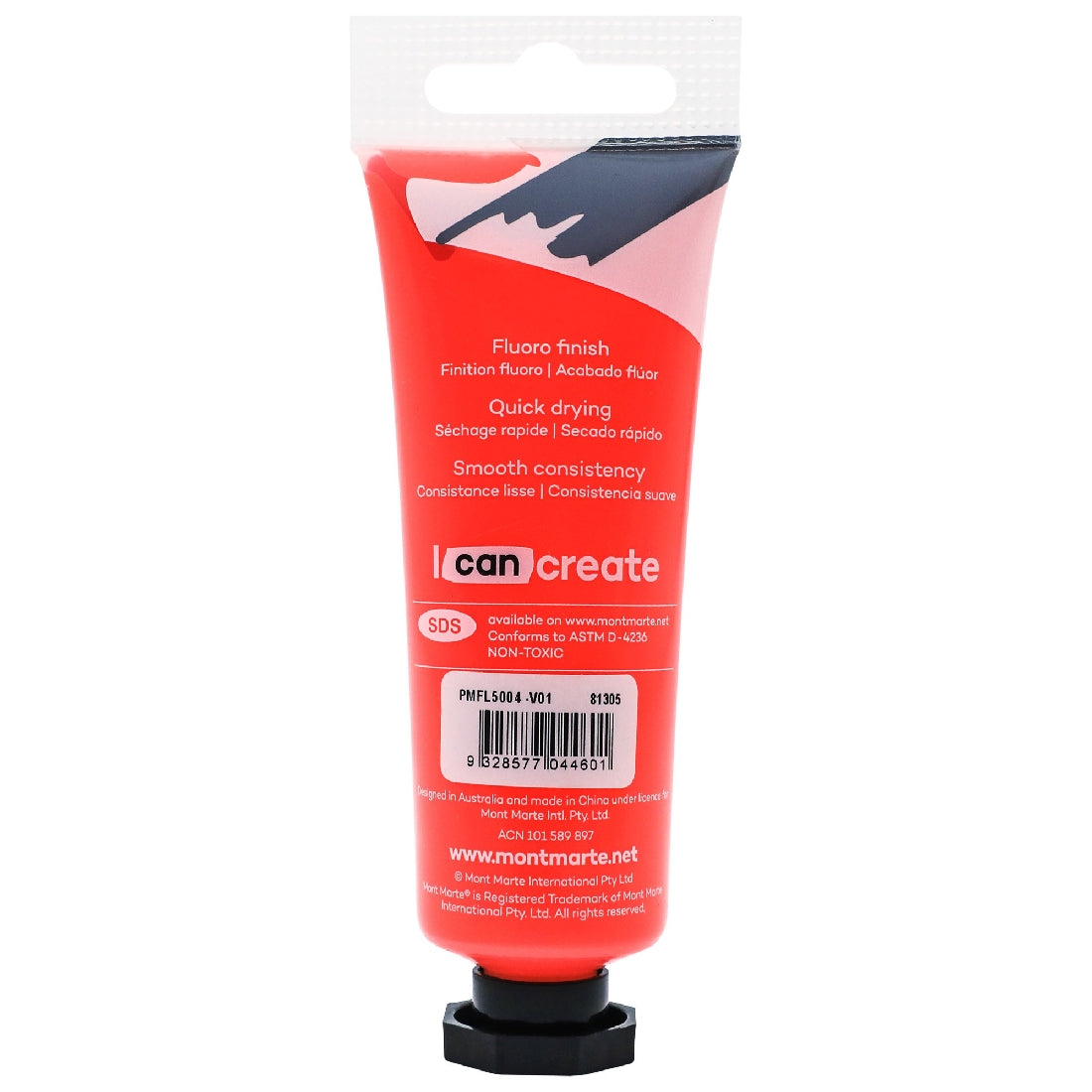 M.M. Fluoro Acrylic Paint 50ml - Red