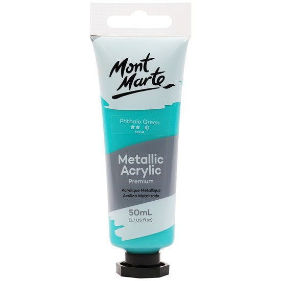 M.M. Metallic Acrylic Paint 50ml - Phthalo Green