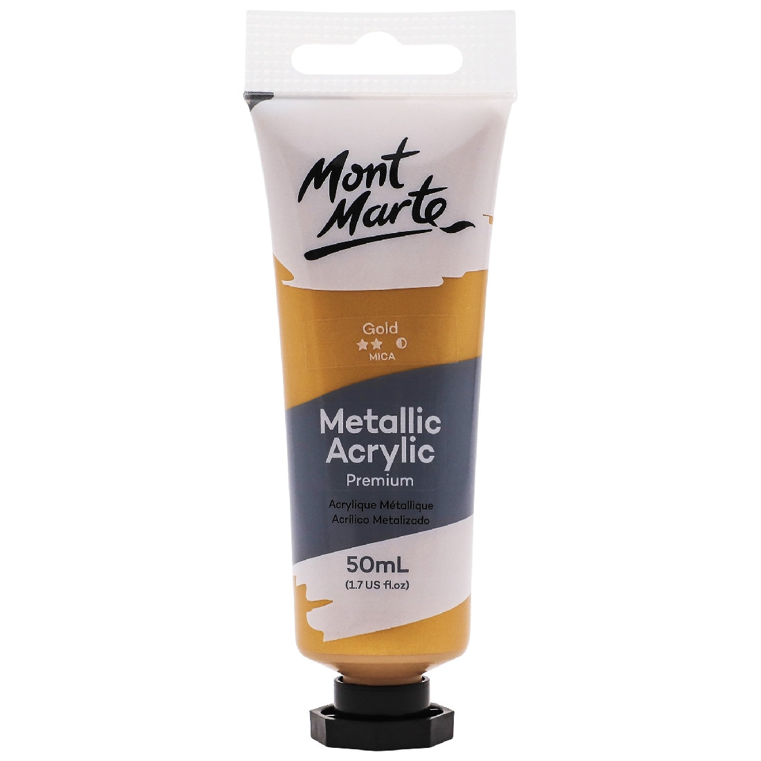 M.M. Metallic Acrylic Paint 50ml - Gold
