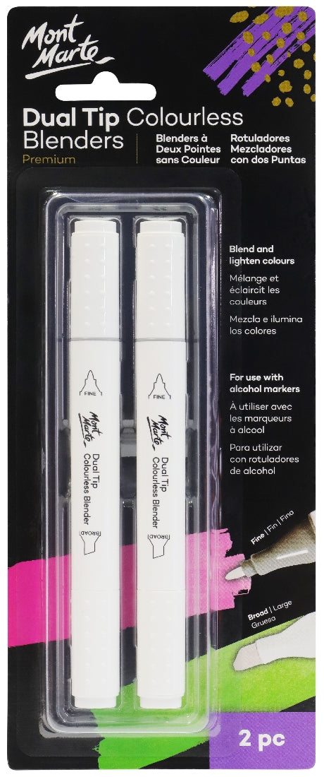 M.M. Dual Tip Colourless Alcohol Blenders 2pc