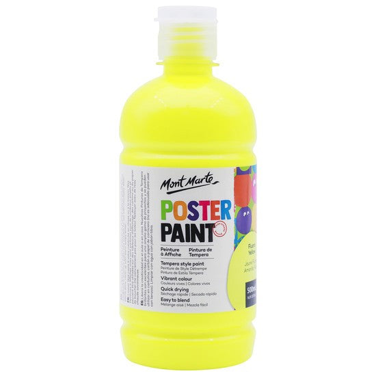 M.M. Poster Paint 500ml - Fluoro Yellow