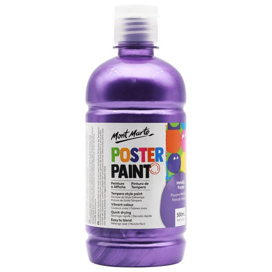 M.M. Poster Paint 500ml - Metallic Purple