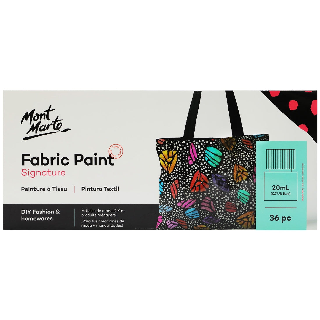 M.M. Fabric Paint Set 36pc X 20ml