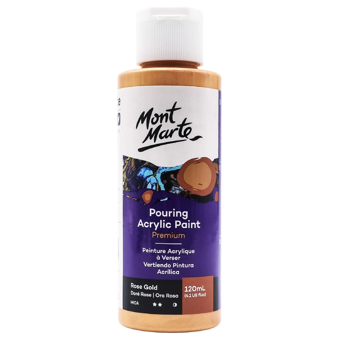 M.M. Pouring Acrylic Paint 120ml - Rose Gold