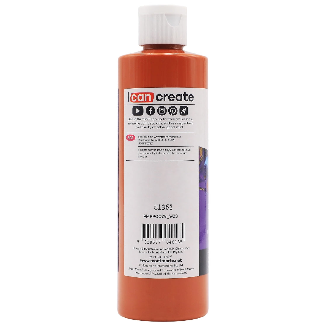 M.M. Pouring Acrylic 240ml - Burnt Sienna
