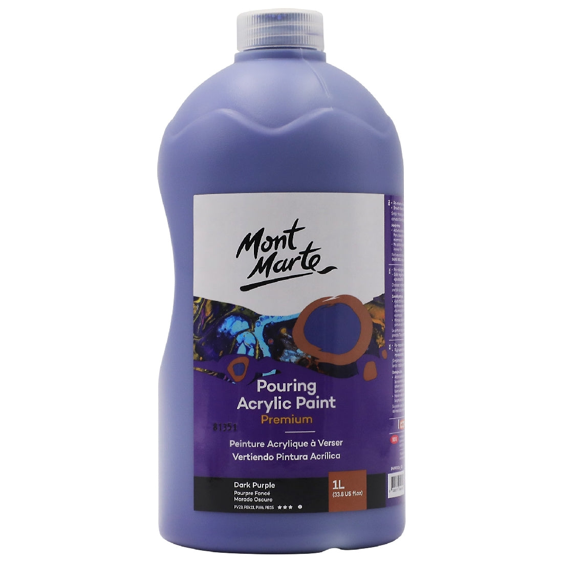 M.M. Pouring Acrylic 1l - Dark Purple