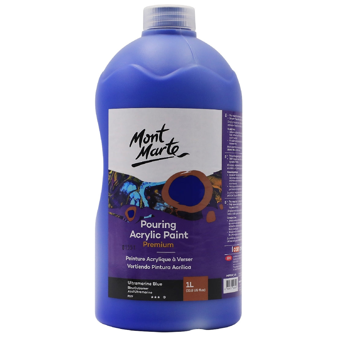 M.M. Pouring Acrylic 1l - Ultramarine Blue