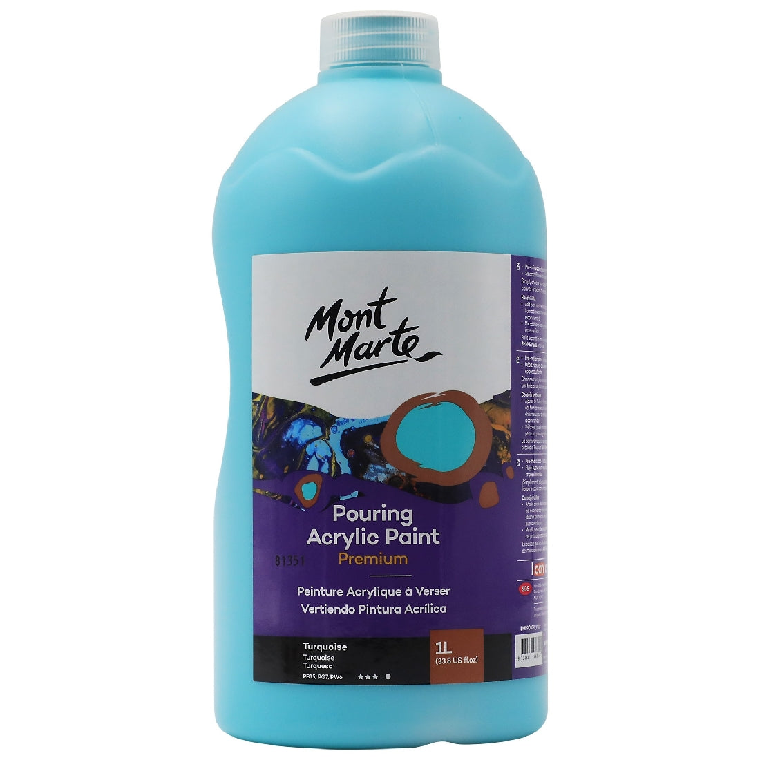 M.M. Pouring Acrylic 1l - Turquoise