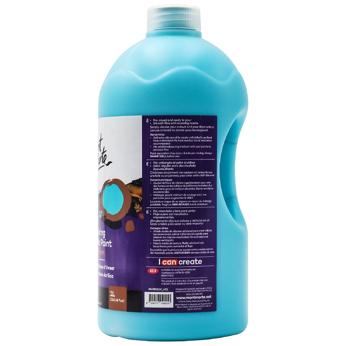 M.M. Pouring Acrylic 1l - Turquoise