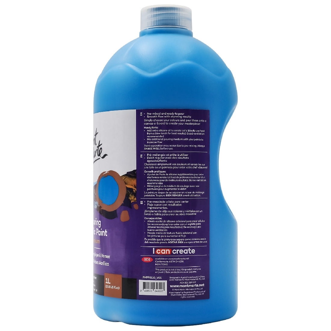 M.M. Pouring Acrylic 1l - Phthalo Turquoise