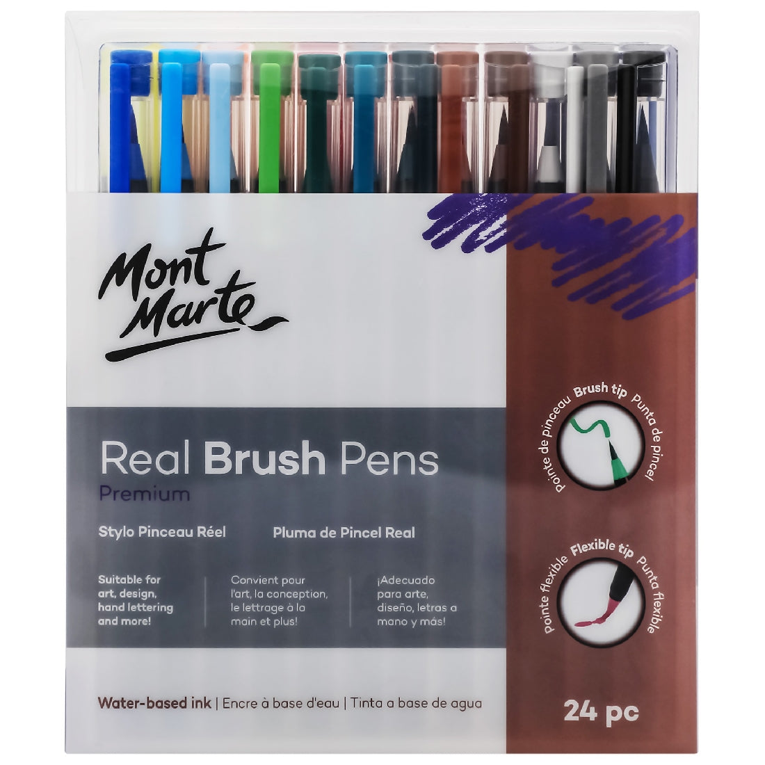 M.M. Real Brush Pens 24pc