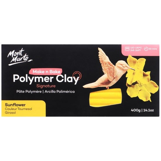 M.M. Make N Bake Polymer Clay 400g - Sunflower Yellow