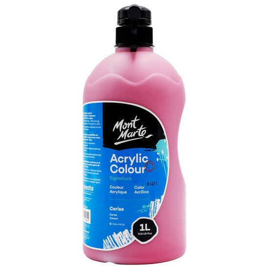M.M. Acrylic Colour 1 Litre - Cerise