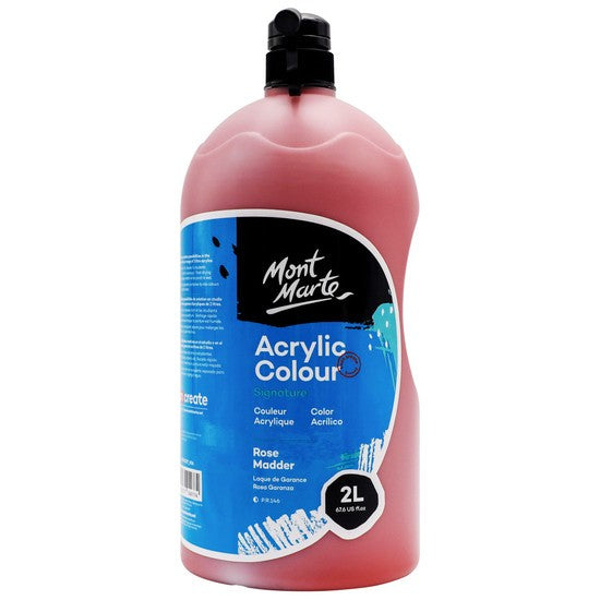 M.M. Acrylic Colour 2l Pump - Rose Madder