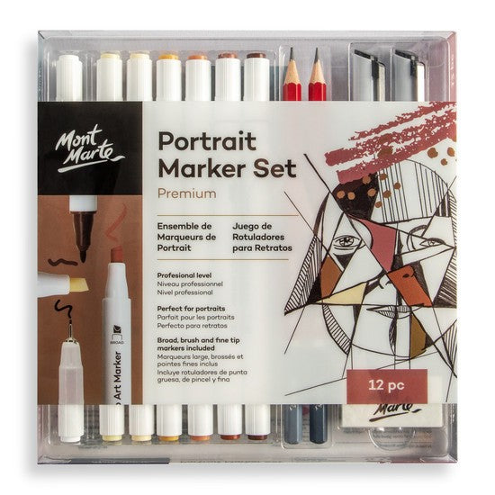 M.M. Portrait Alcohol Marker Set 12pc