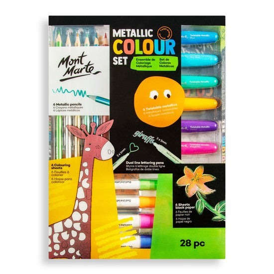 M.M. Metallic Colouring Set 28pc