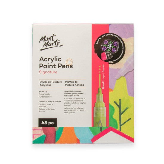 M.M. Acrylic Paint Pens Broad Tip 48pc