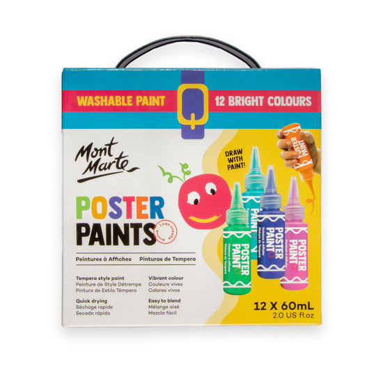 M.M. Poster Paint Set 12pc X 60ml