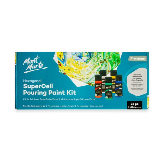 M.M. Supercell Pouring Paint Kit 23pc