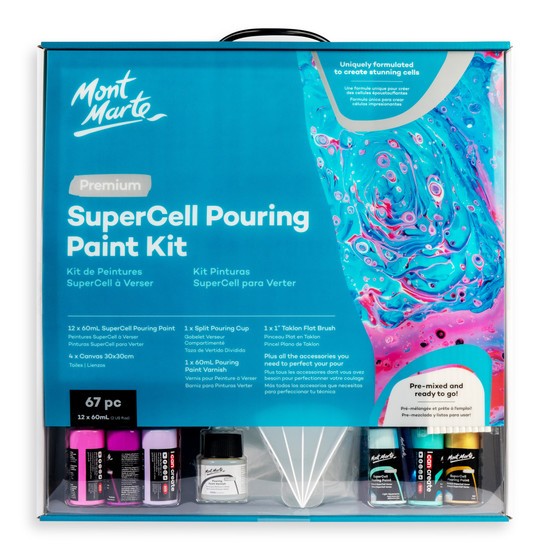 M.M. Supercell Pouring Paint Kit 67pc