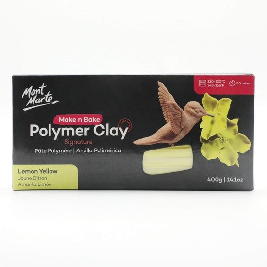 M.M. Make N Bake Polymer Clay 400g - Lemon Yellow