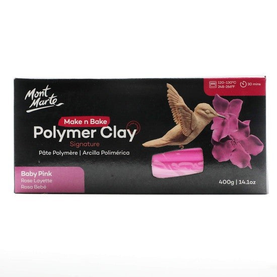 M.M. Make N Bake Polymer Clay 400g - Baby Pink