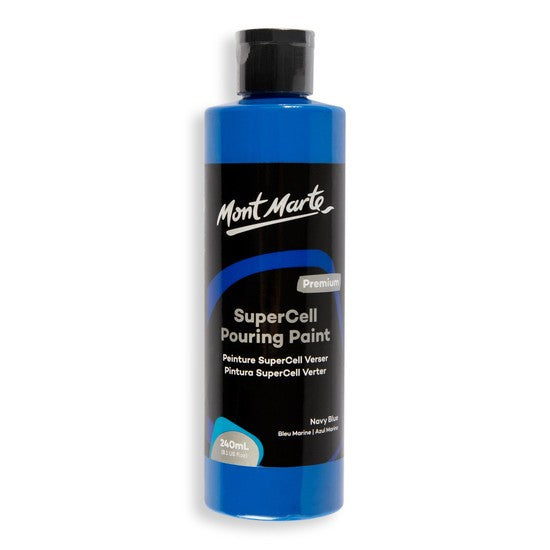 M.M. Supercell Pouring Paint 240ml - Navy Blue