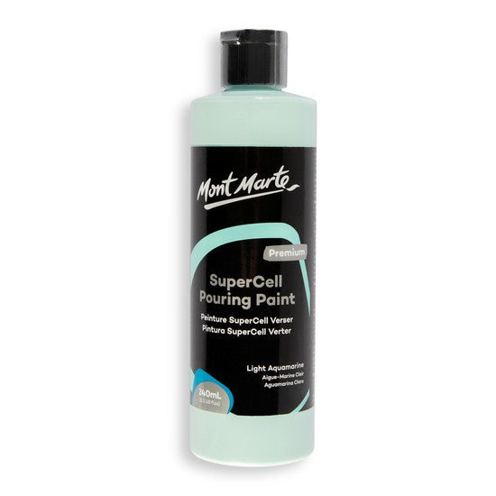 M.M. Supercell Pouring Paint 240ml -light Aquamarine