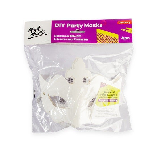 M.M. Diy Party Masks 4pc - Masquerade
