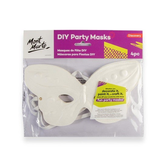 M.M. Diy Party Masks 4pc - Half Butterfly