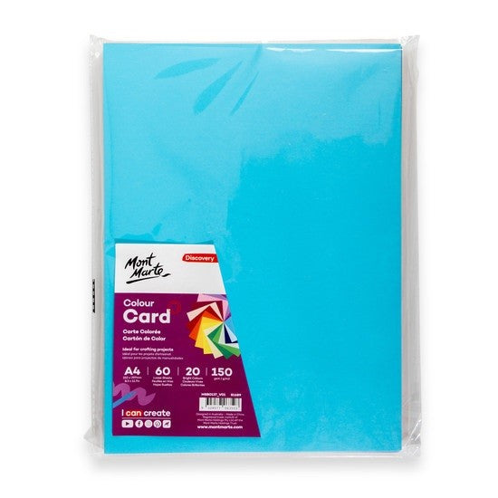 M.M. Coloured Card 150gsm A4 60 Sheets