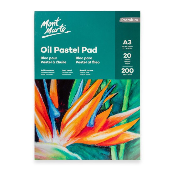 M.M. Oil Pastel Pad 200gsm A3 20 Sheets