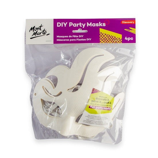 M.M. Diy Party Masks 4pc - Flame