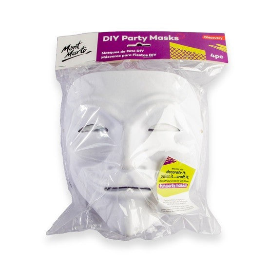 M.M. Diy Party Masks 4pc - Mime