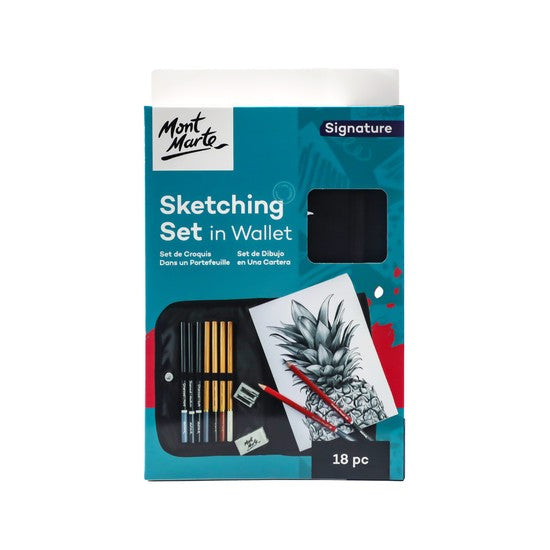 M.M. Sketching Set In Wallet 18pc