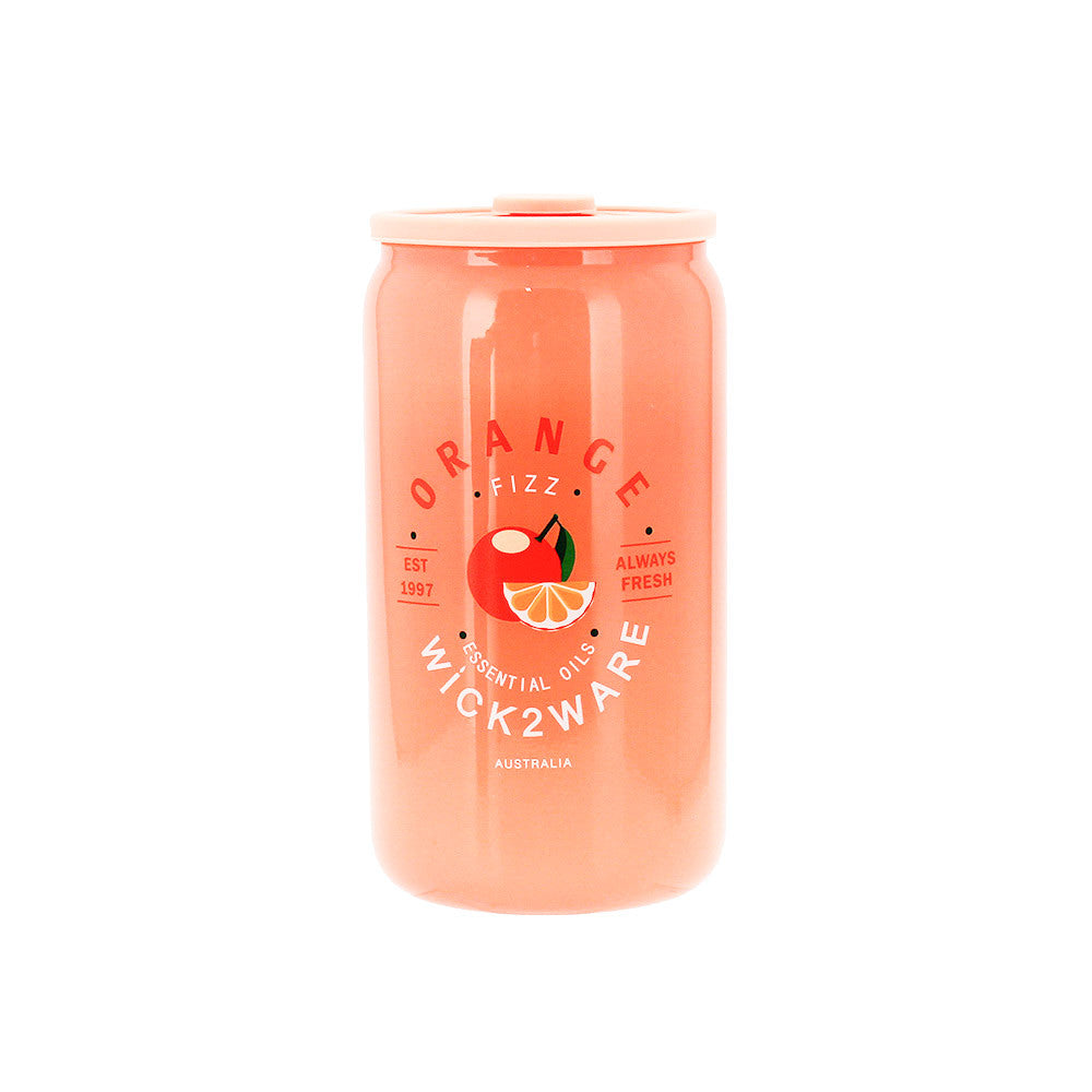 Candle Soy Coke Jar 365g Orange