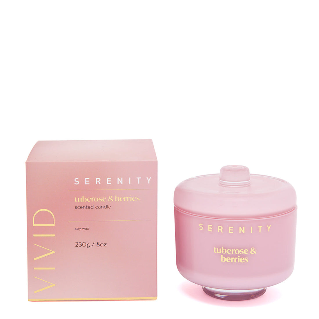 Serenity Home Vivid 8oz Candle - Tuberose & Berries