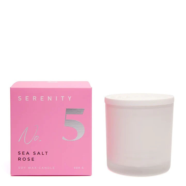 Numbered Coloured Core Candle 300g - Seasalt Rose