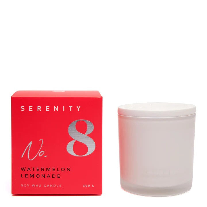 Numbered Coloured Core Candle 300g - Watermelon