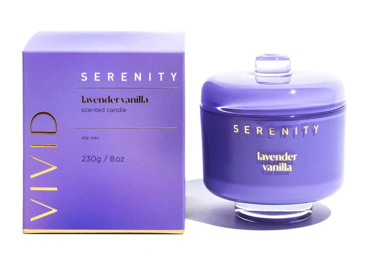 Serenity Home Vivid 8oz Candle Lavender Vanilla