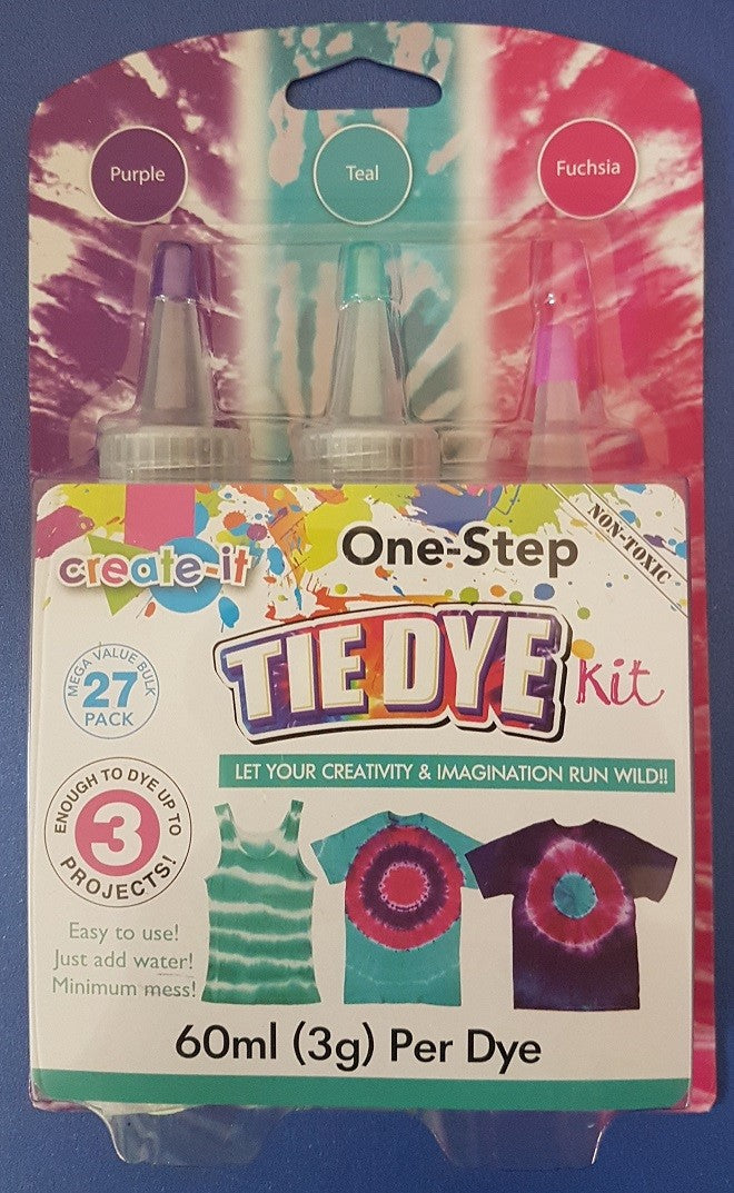 Tie Dye Kit (3 X 60ml) - Purple/teal & Fuchsia Series