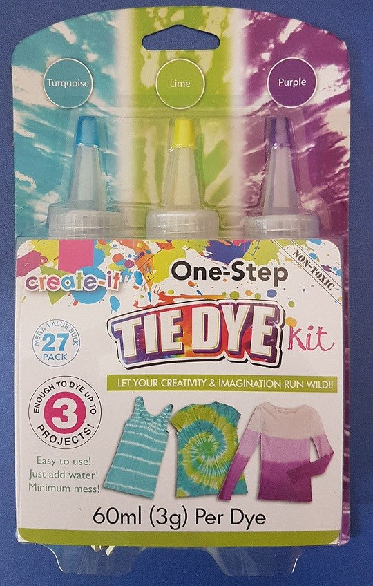 Tie Dye Kit (3 X 60ml) - Lime/purple & Turquoise Series
